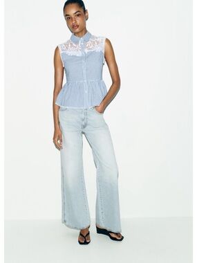 COMBINATION GINGHAM
BLOUSE
LI BLUE / WHITE